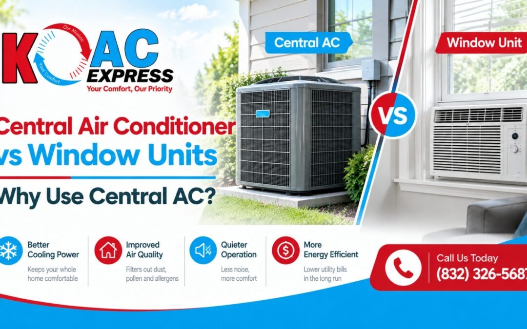 Central Air Conditioner vs Window Units- Why Use Central AC?
