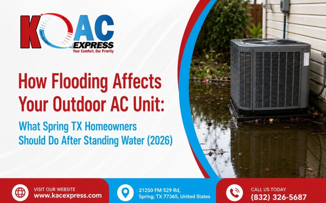 How Flooding Affects Your Outdoor AC Unit: What Spring TX Homeowners Should Do After Standing Water (2026)