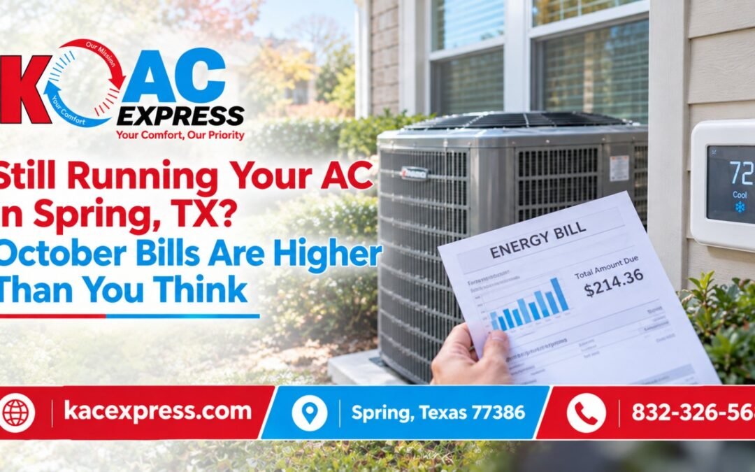 Your AC Is Still Running 10 Hours a Day in October: Here’s What That’s Costing You in Spring, TX