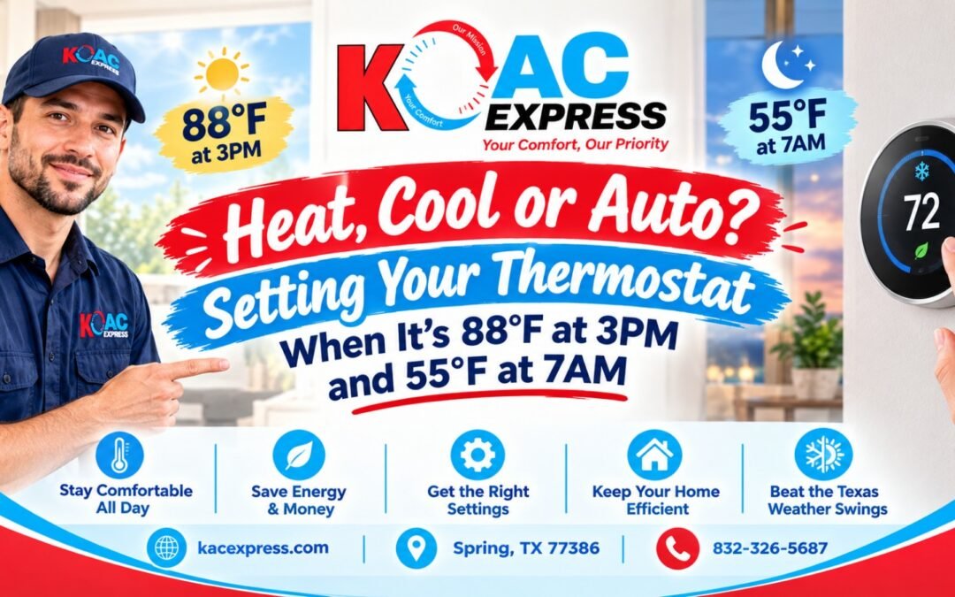 Heat, Cool or Auto? Setting Your Thermostat When It’s 88°F at 3PM and 55°F at 7AM